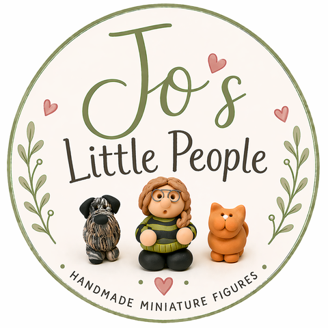 Individually handmade miniature clay figures