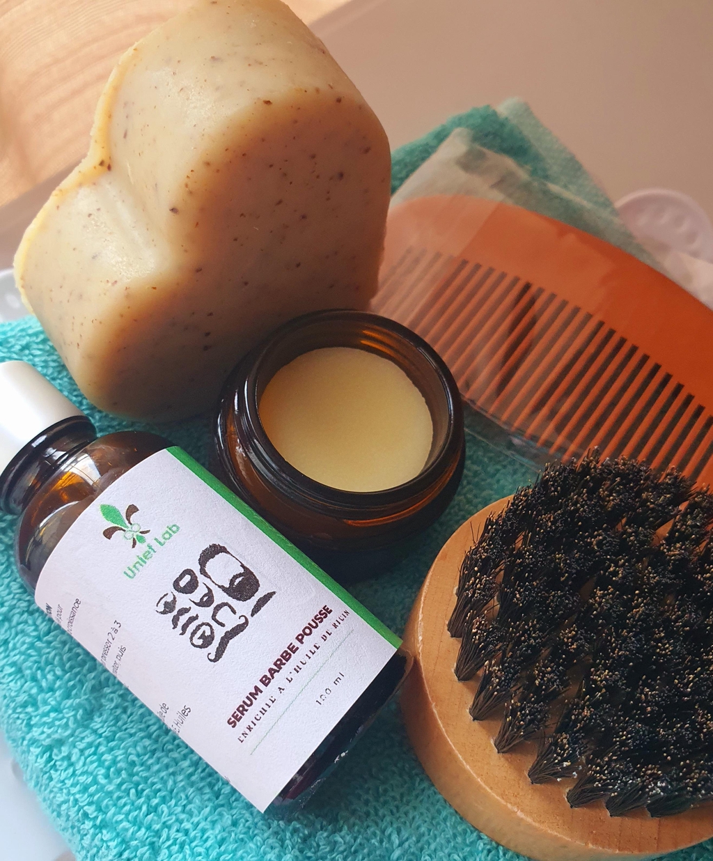 Kit Soins Barbe pour Hommes, pour papa, mari, tonton, lui.

