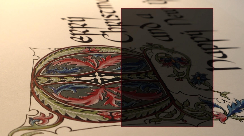 One of my calligraphy pieces inspired by a medieval illuminated initial.