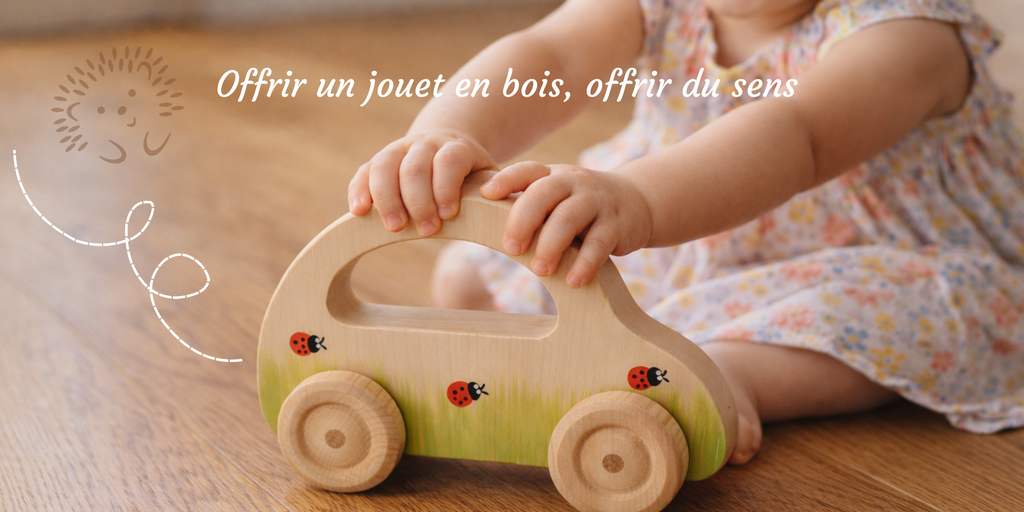 Petite voiture en bois
voiture en bois pour bébé 9 mois
voiture Montessori