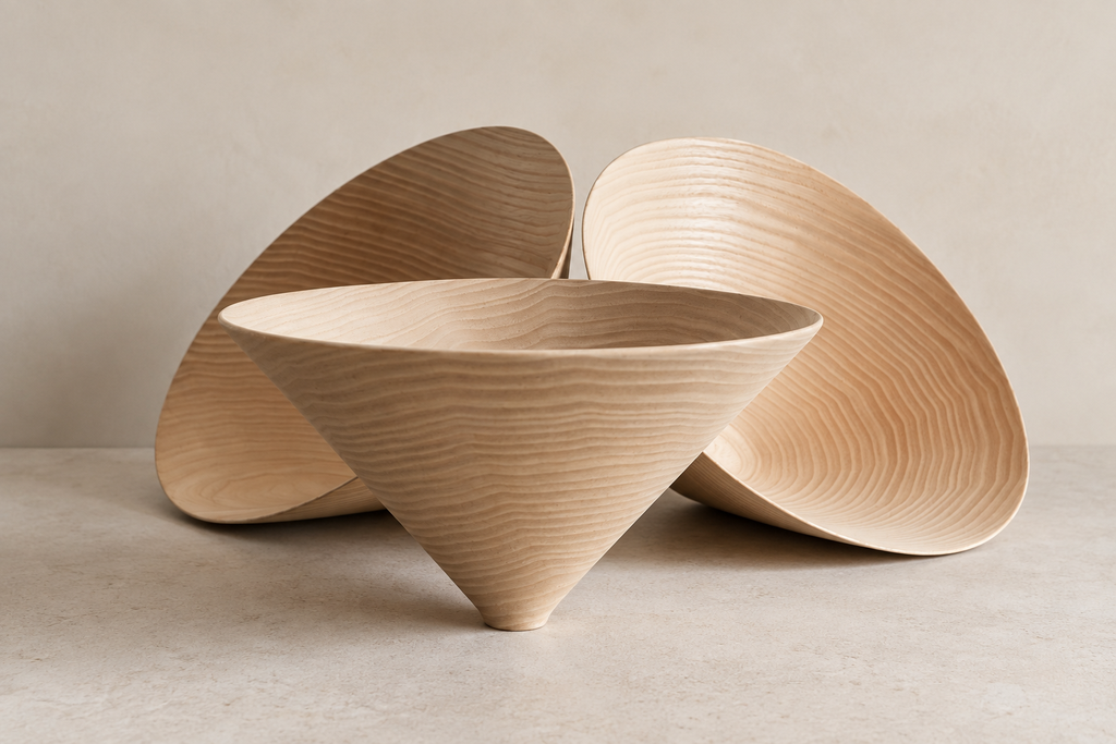 LHOLZ — Woodturned Design Objects in Potsdam, Germany
LHOLZ creates contemporary woodturned objects between design and craftsmanship.
Each piece is handmade in Potsdam using traditional woodturning techniques and a focus on form, proportion, and material.
The collection includes wooden bowls, lighting, table objects, and ritual tools for coffee, serving, and shared moments.
Designed for modern interiors, LHOLZ objects combine functional use with sculptural presence.