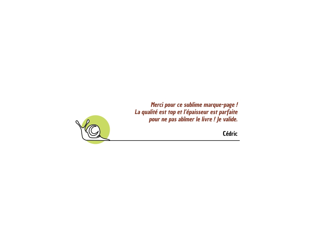 Avis positif sur un marque-pages de la marque artisanale française Helix échappée cuir. Mots clés : qualité, épaisseur parfaite pour ne pas abîmer le livre.