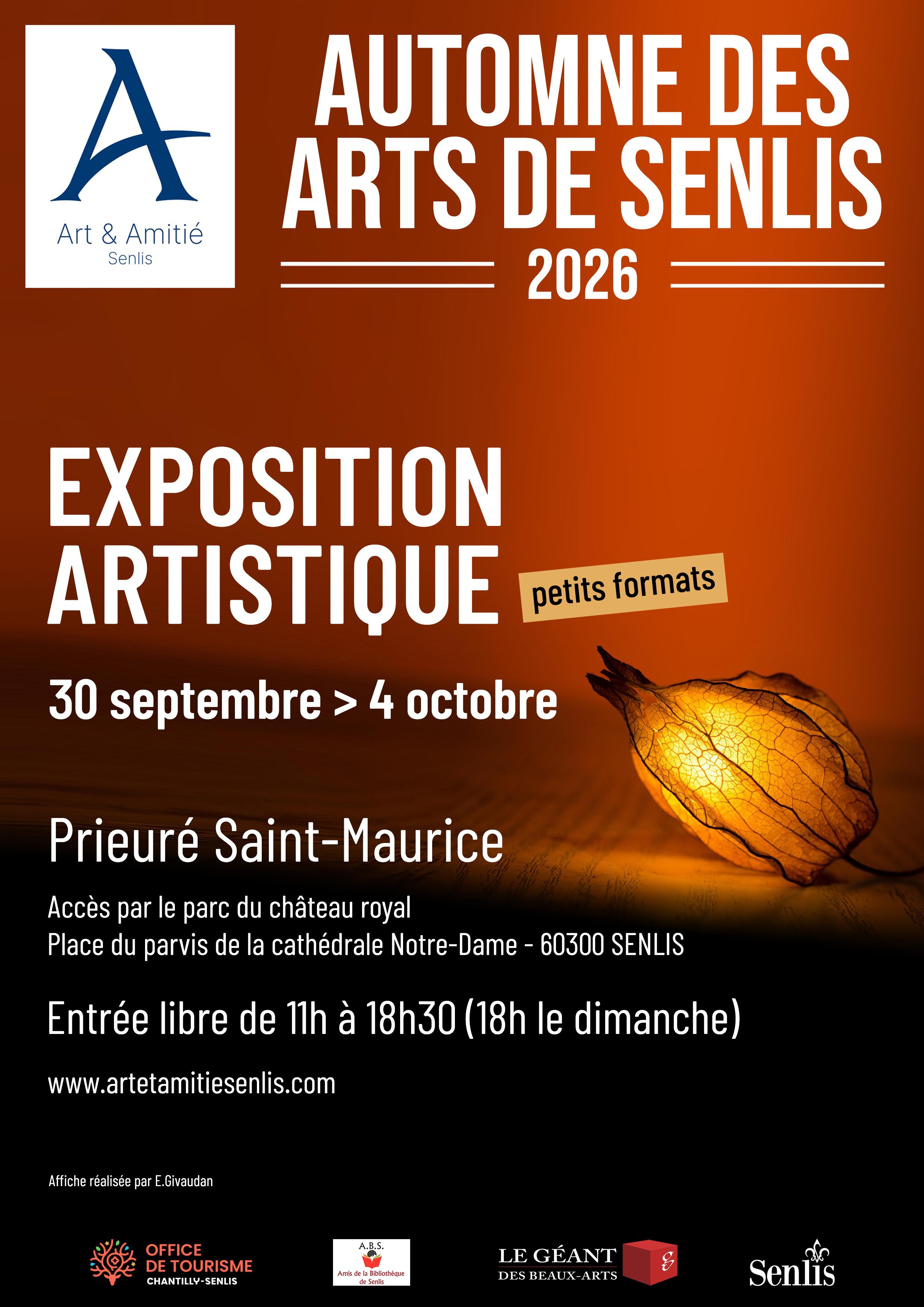 Salon d'Automne des Arts de Senlis. Salon d'artistes peintres et sculpteurs exposés au prieuré Saint Maurice.