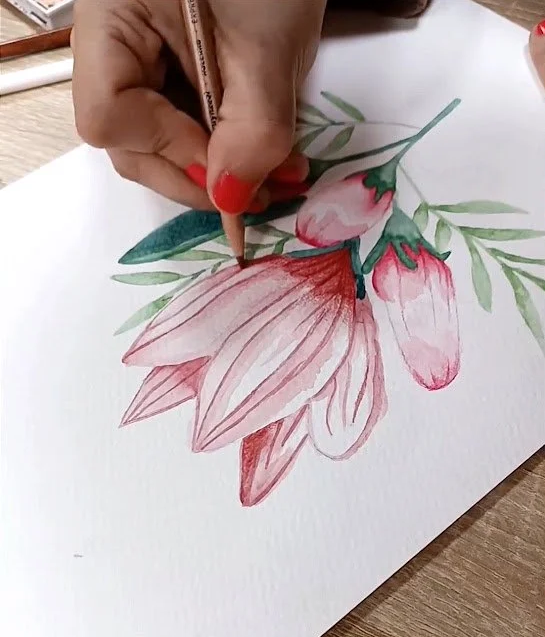 Atelier aquarelle sur Amiens - Ateliers créatif aquarelle floral Amiens - Atelier créatif KoWork'art aquarelle - KoWork'art atelier aquarelle pendant les vacances d'été