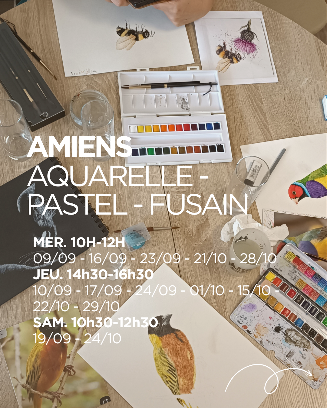 Cours de Dessin et Peinture sur Amiens chez KoWork'art
Cours de dessin à Amiens - Cours de fusain à Amiens - Cours de pastel à Amiens - Cours d'aquarelle à Amiens.
