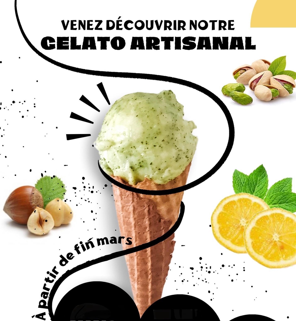 Vue que on aime bien l’artisanat on vous prépare aussi la glace artisanale a l’italienne et on vous dit aussi que on a les barquette comme en Italie pour pouvoir l’amener a la maison et partager…c’est vrai on est génial 🤭