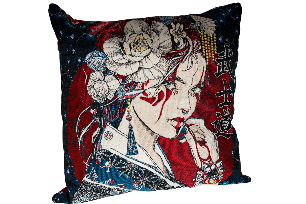 Coussin 43×43 cm – Jacquard et Velours