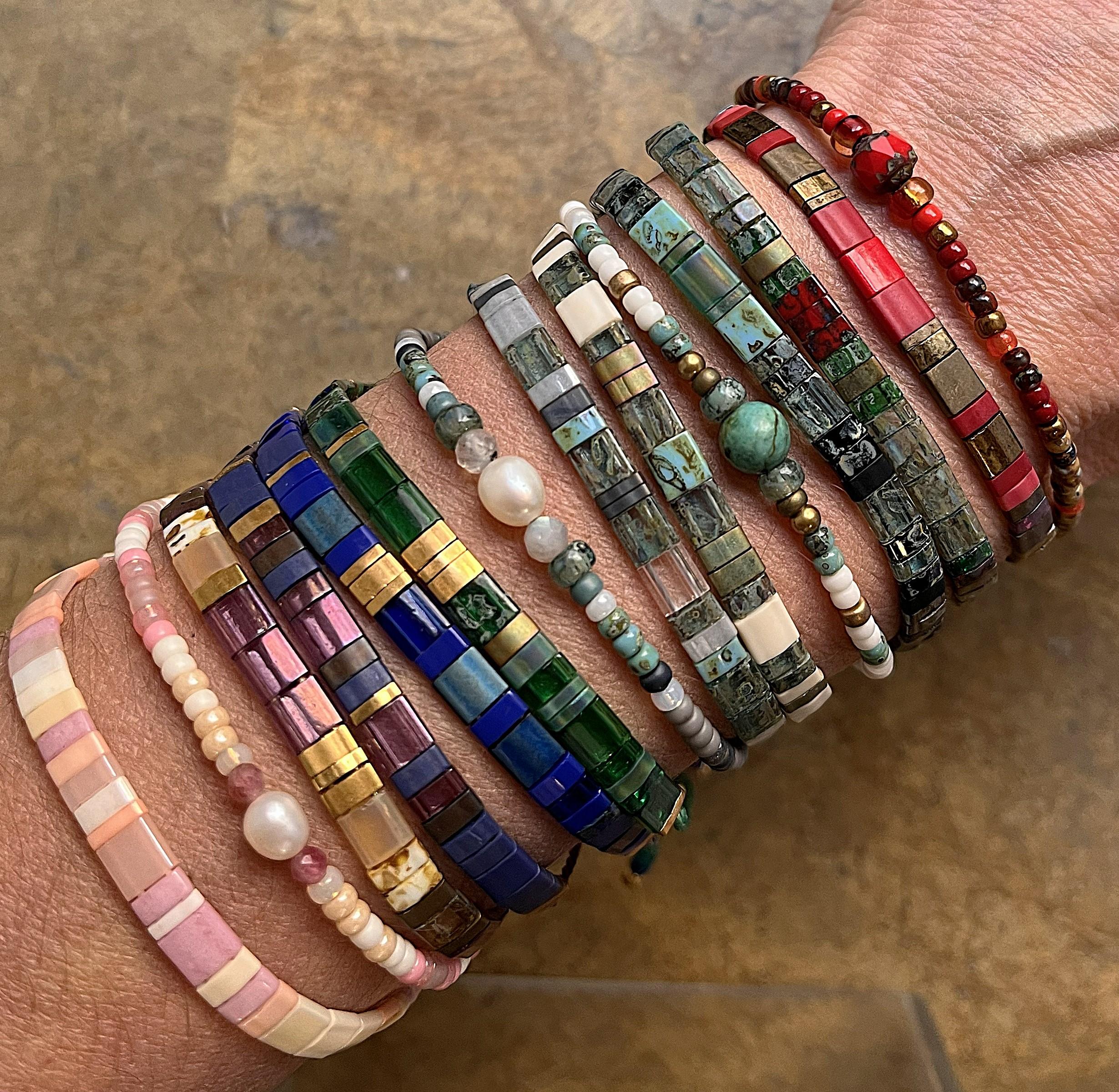 Bracelets perles carrées Tila