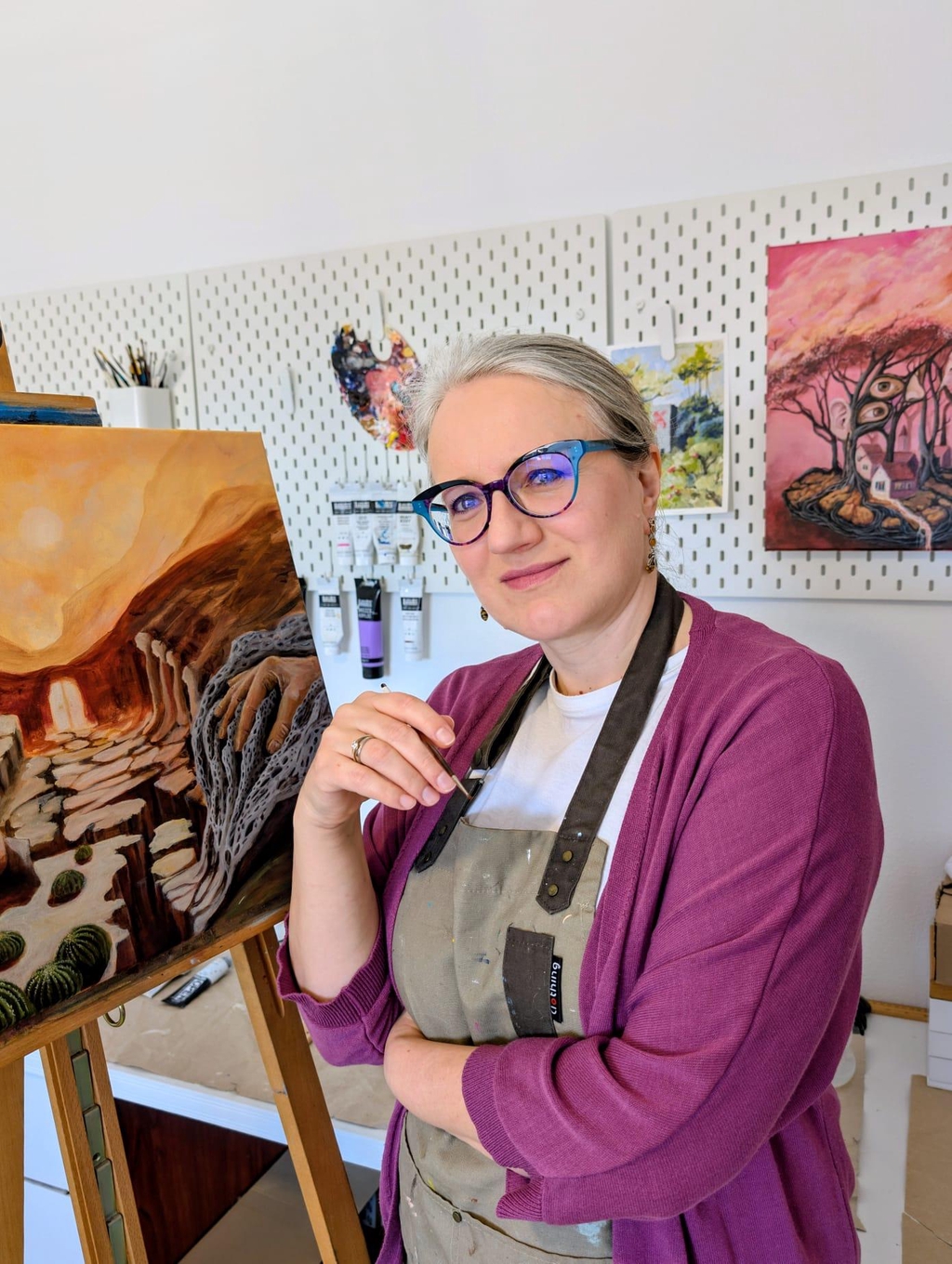 picture of an artist with a painting