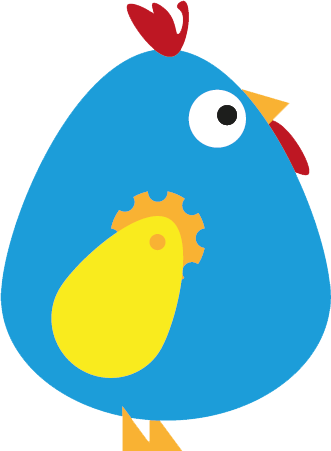 Logo de la poule CUTcut Factory, créateur et fabricant d'objets de décoration design épurés au Havre pour des idées cadeaux de Noël, anniversaires ou tout autre événement. 