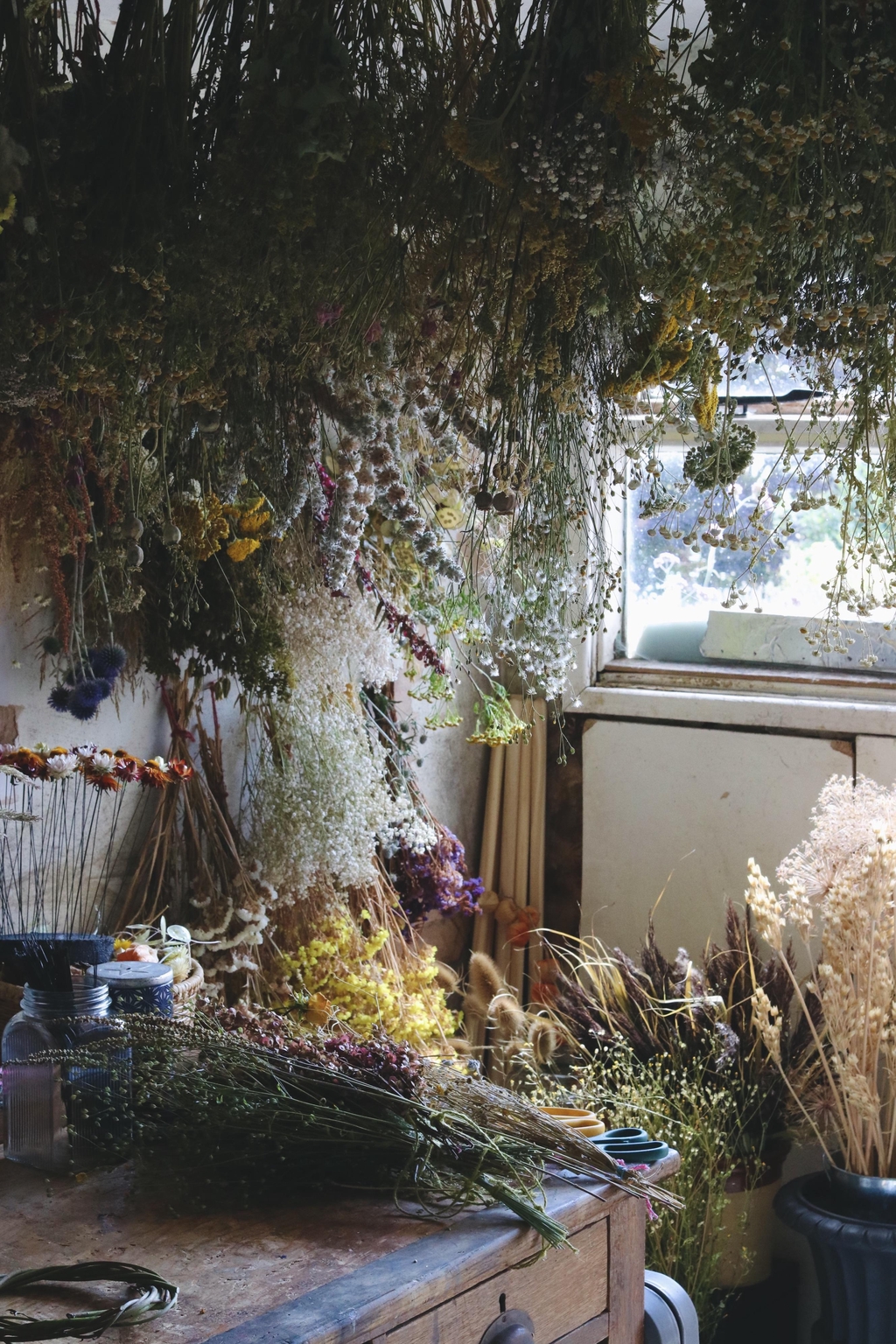 dried flower studio based in the Shropshire hills