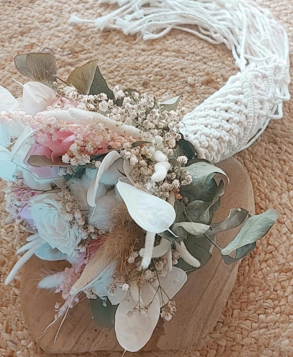 mariage boheme bouquet porte alliance