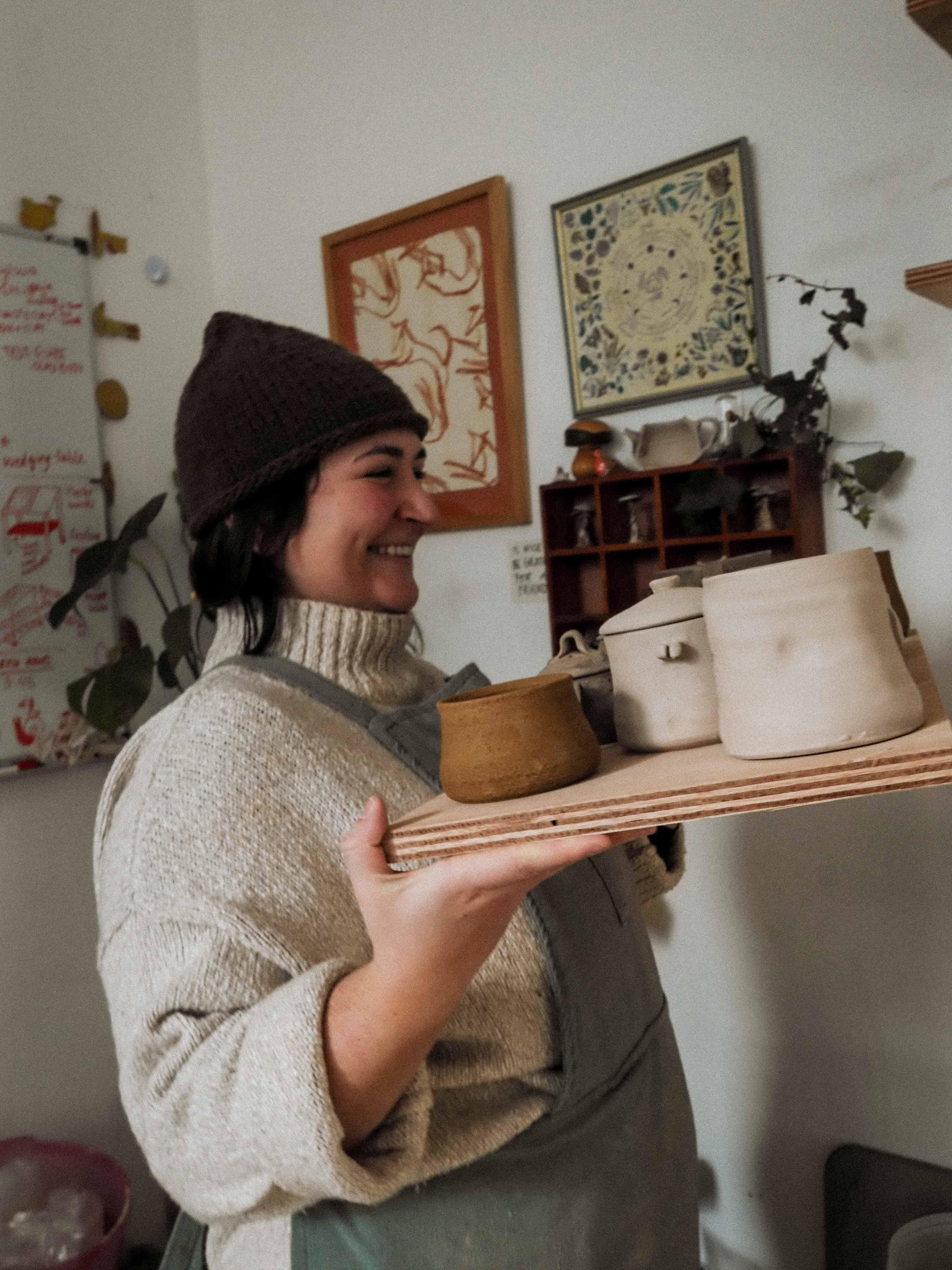 Maria in her studio in Sumerhall.