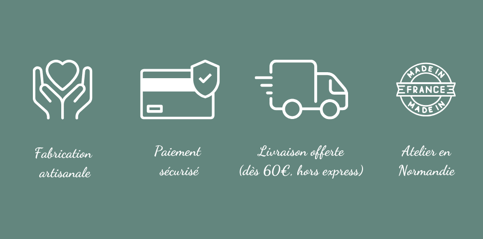 Fabrication artisanale, paiement sécurisé, made in France