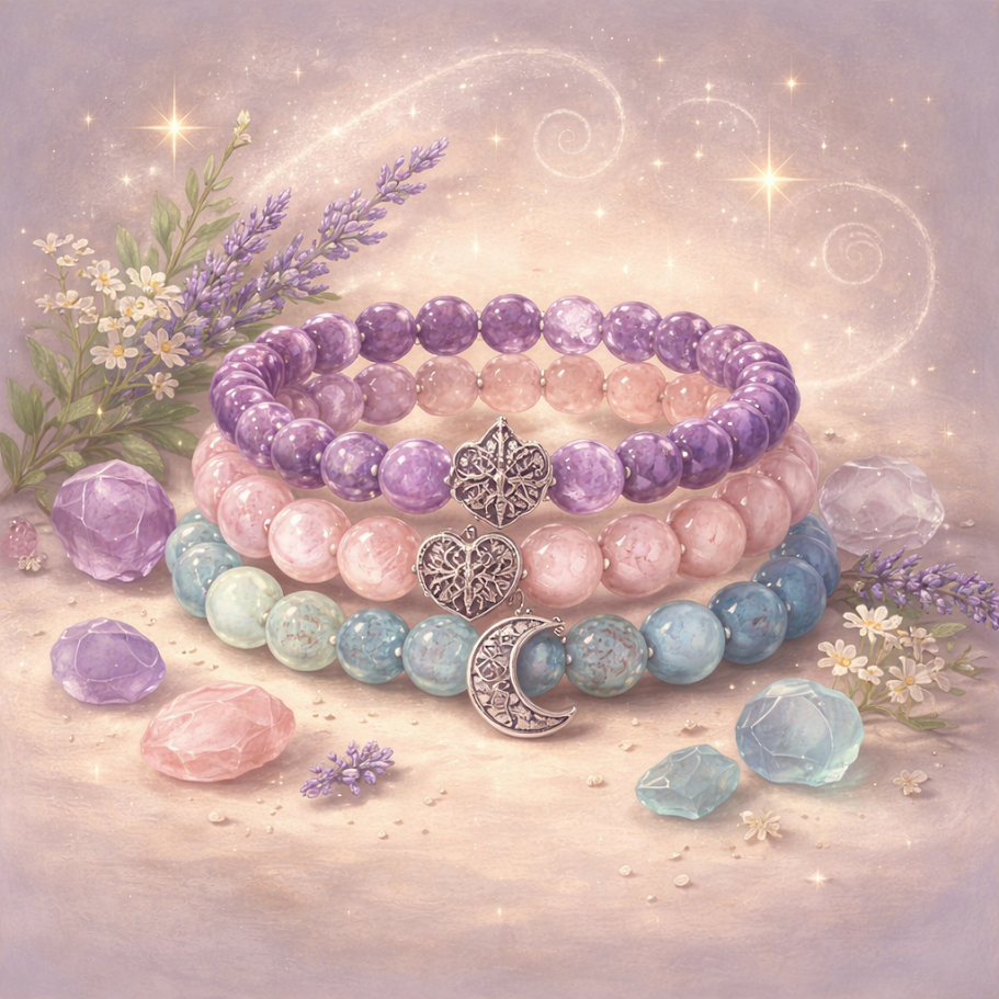 Bracelets en pierres naturelles - créations artisanales Elixirs et Potions