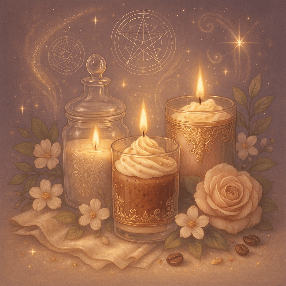 Bougies parfumées gourmandes artisanales, faits mains en Normandie