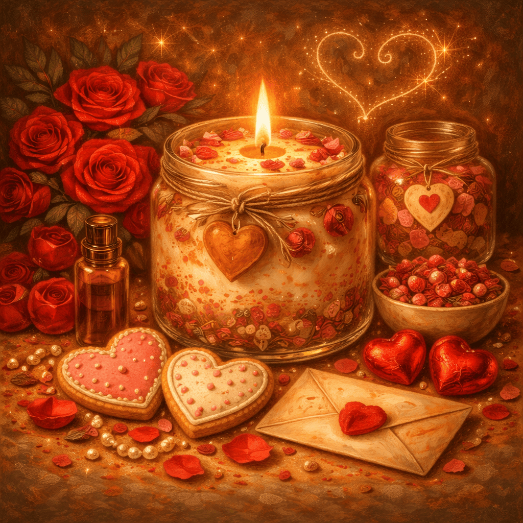 Bougie Saint-Valentin : bougie artisanale à offrir ou à s'offrir pour la fête des amoureux