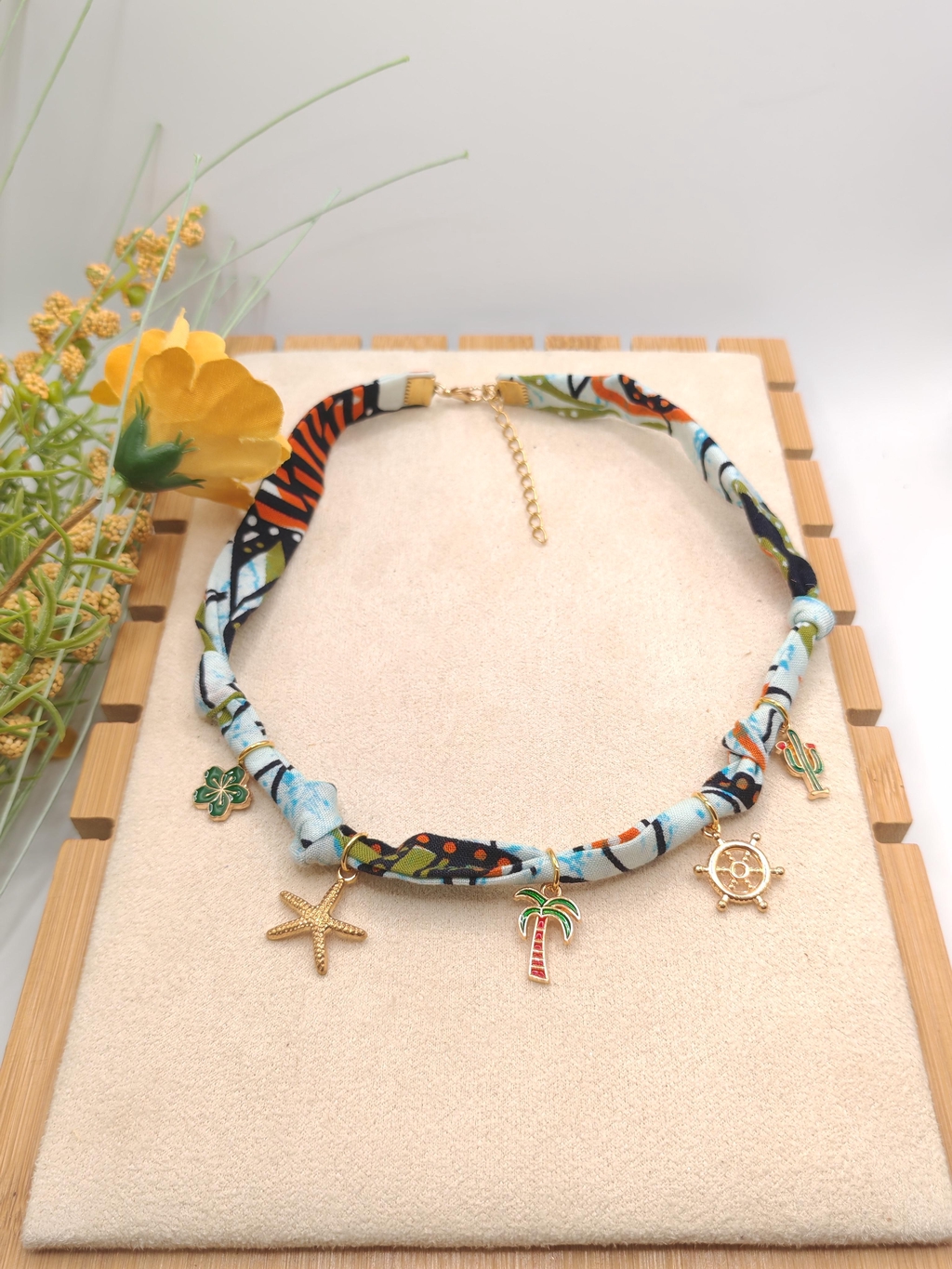 Colliers Tissu Pampilles 