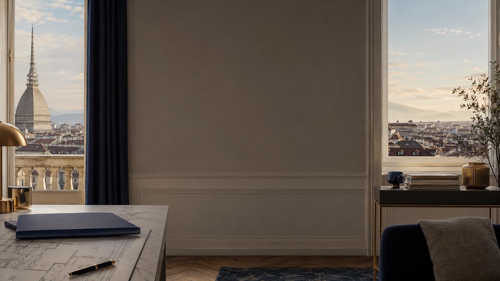 Ambiente professionale Torino Short Rent con vista sulla Mole Antonelliana