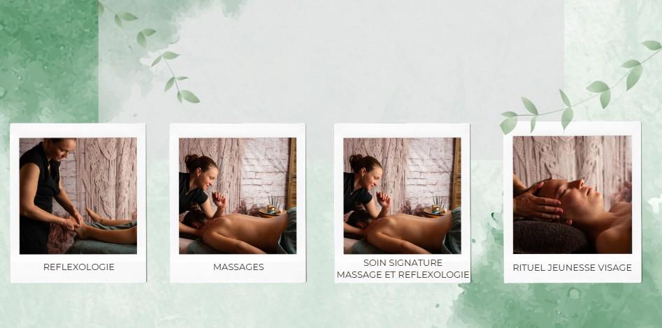 boutique en ligne pour commander vos bons et invitations cadeaux réflexologie, massages intuitifs, séance combinées massage et réflexologie ainsi que les rituels jeunesse du visage Entre Les Mains d'Emy