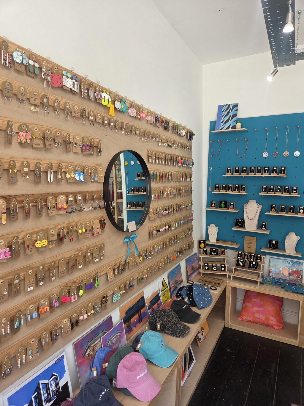 Inside View Of The Handmadebyhollyuk Necklace Wall Inside Handmadebyhollyuk & Friends In Worthing Which Is A Curated Handmade Gift Shop