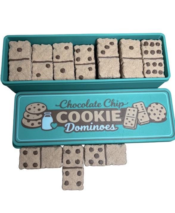 UKCA certified Chocolate Chip Cookie Dominoes gift set 3d printed.