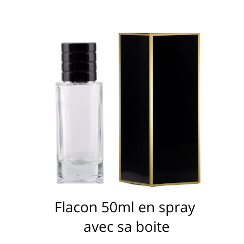 Senteurs pures vous propose une large gamme de parfums et de musc (même texture qu'un parfum classique) sans alcool, ni alcool dénat. 

Flacon de 50ml avec sa boite.