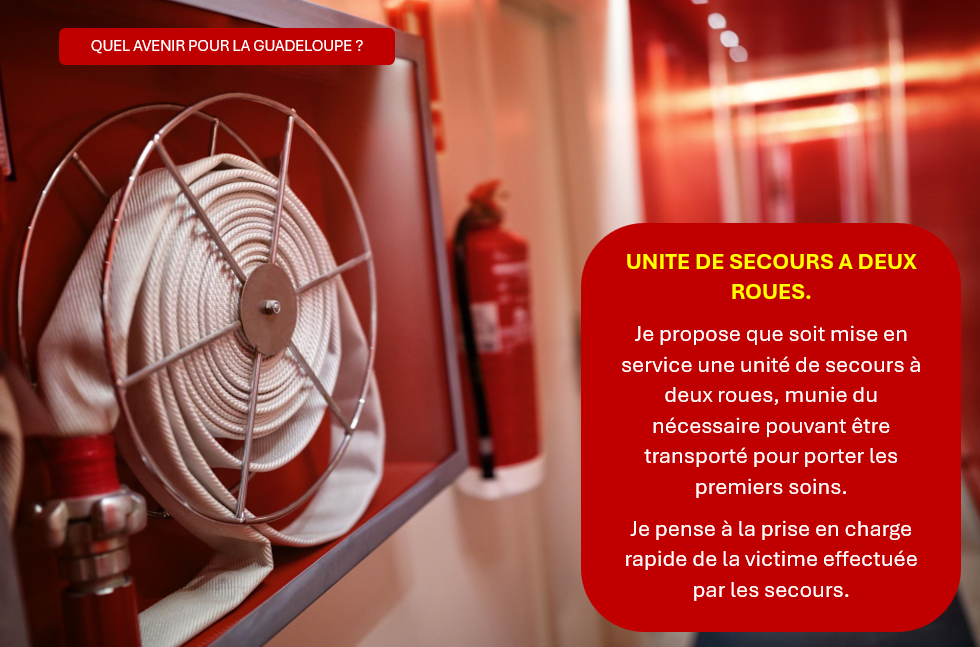 Créons une unité de secours à deux roues pour accélérer la prise en charge des accidentés.