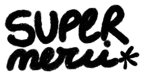 Super Merci, Logo, noir et blanc, art et design