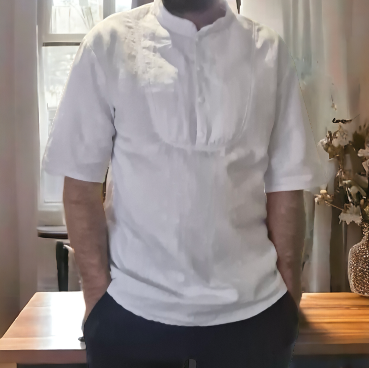 chemise col mao homme