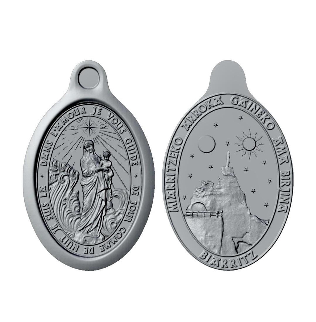 Médaille de la Vierge du rocher de Biarritz. 