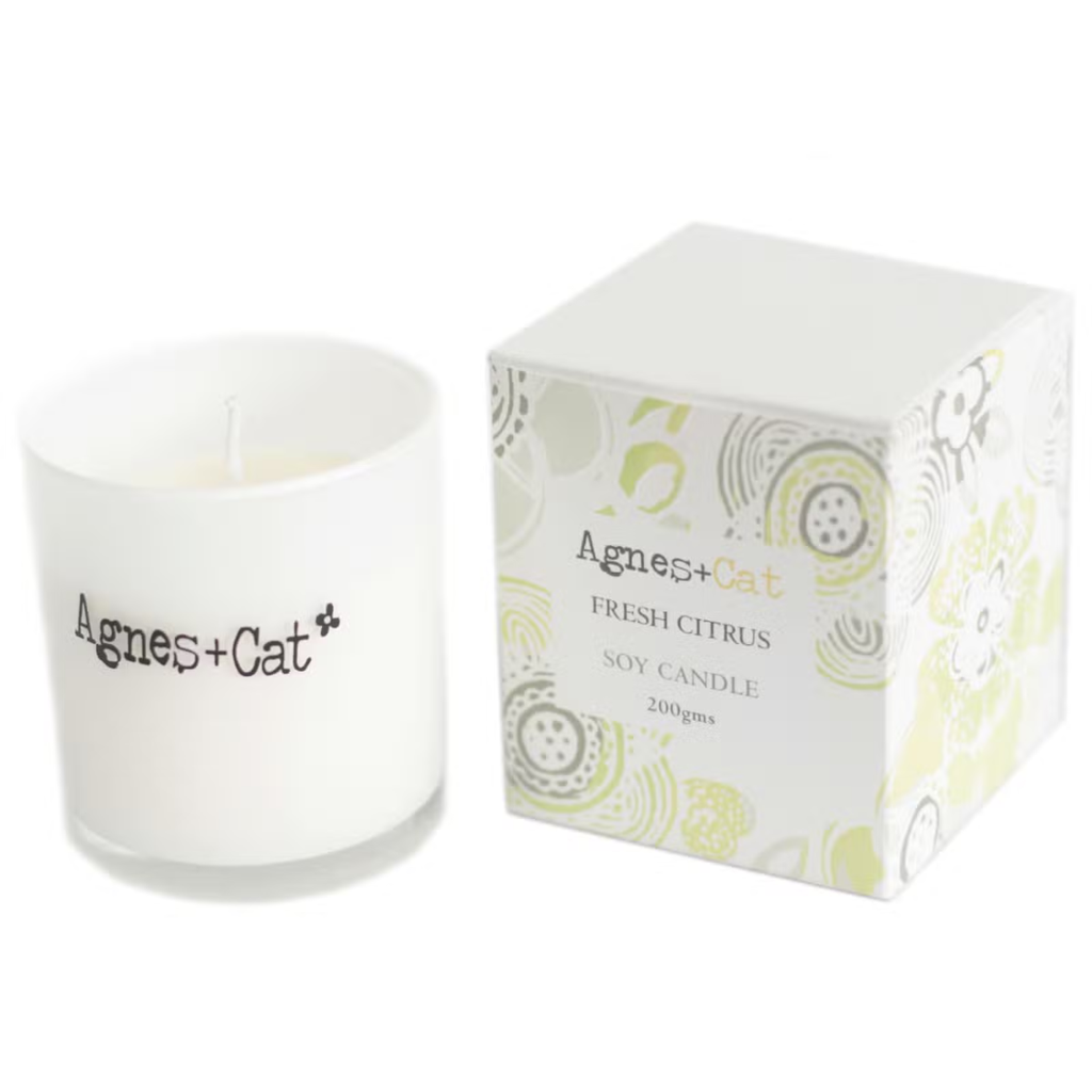 Fresh citrus soy candle for abundance, joy and  uplifting rituals.