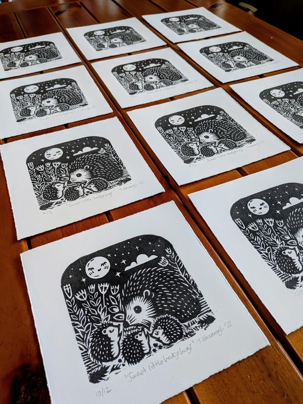 Original Handprinted Linocuts