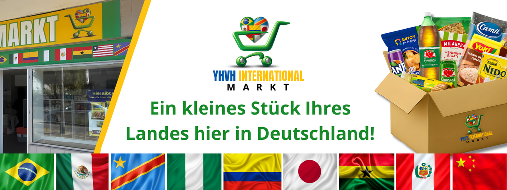 "Ein kleines Stück Ihres Landes hier in Deutschland!"
  "A Little Piece of Your Home, Right Here in Germany!"