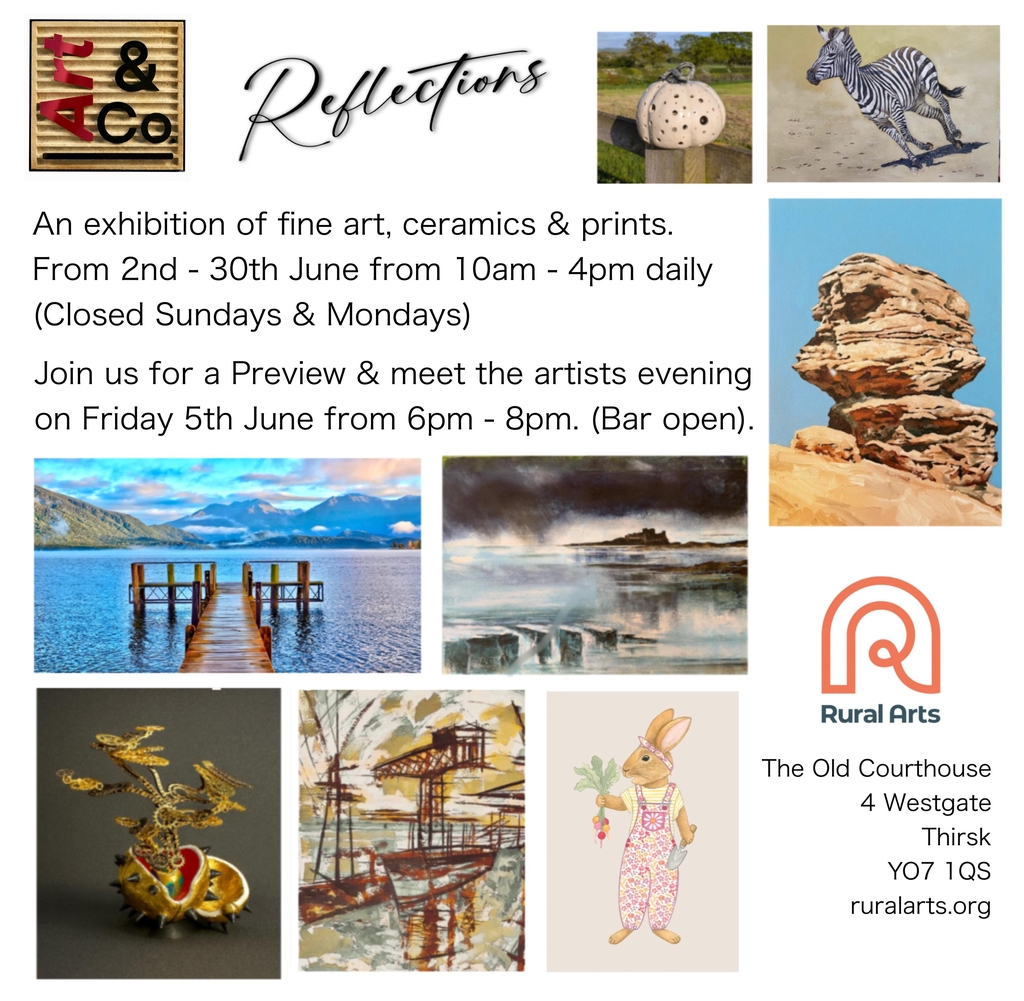 Art & Co is at Rural Arts, Thirsk in June