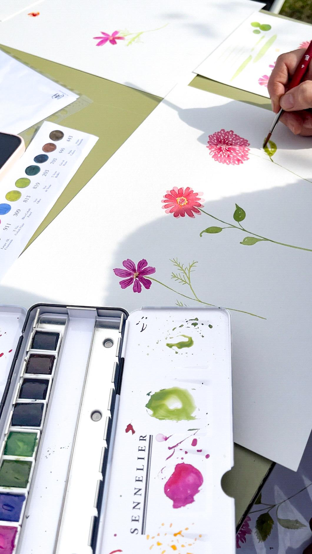 Cours d'aquarelle pour débutant à Lunéville en Meurthe et Moselle près de Nancy