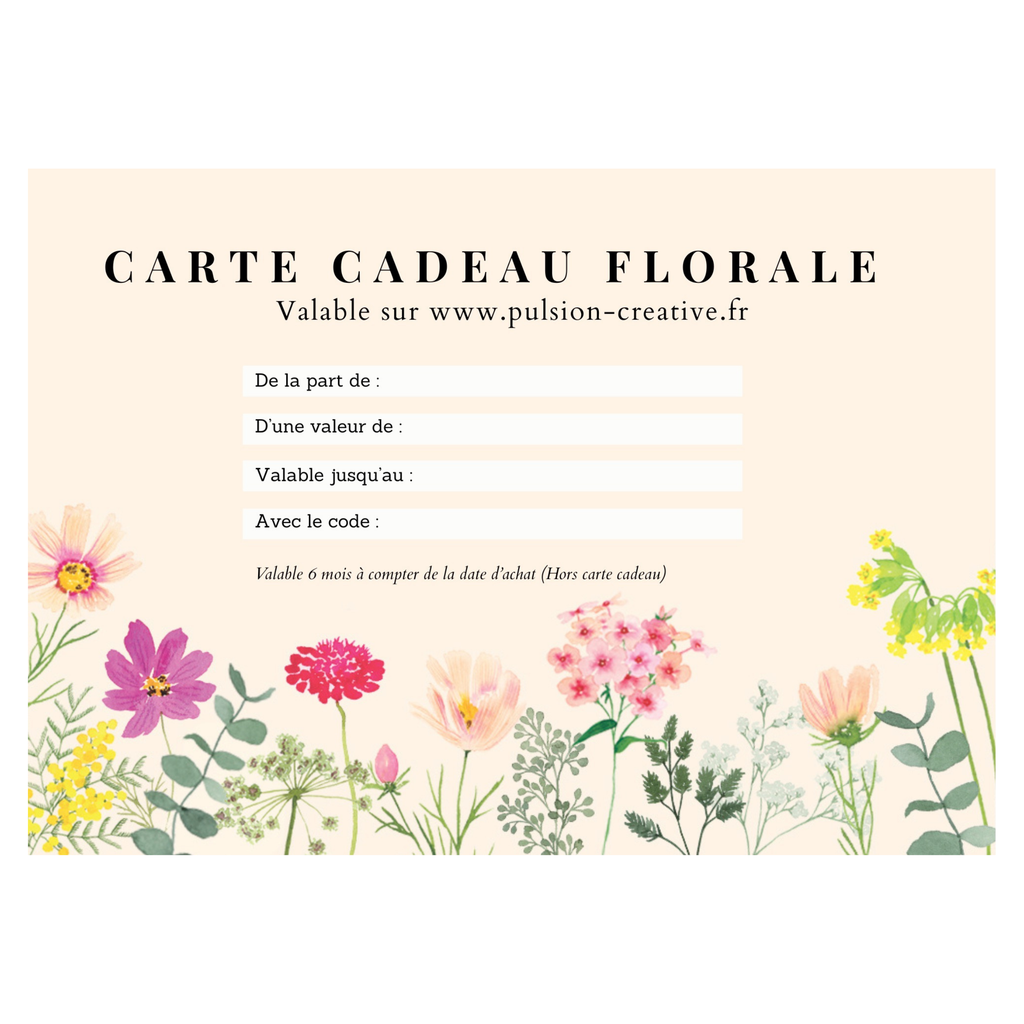 CARTE CADEAU PULSION CREATIVE