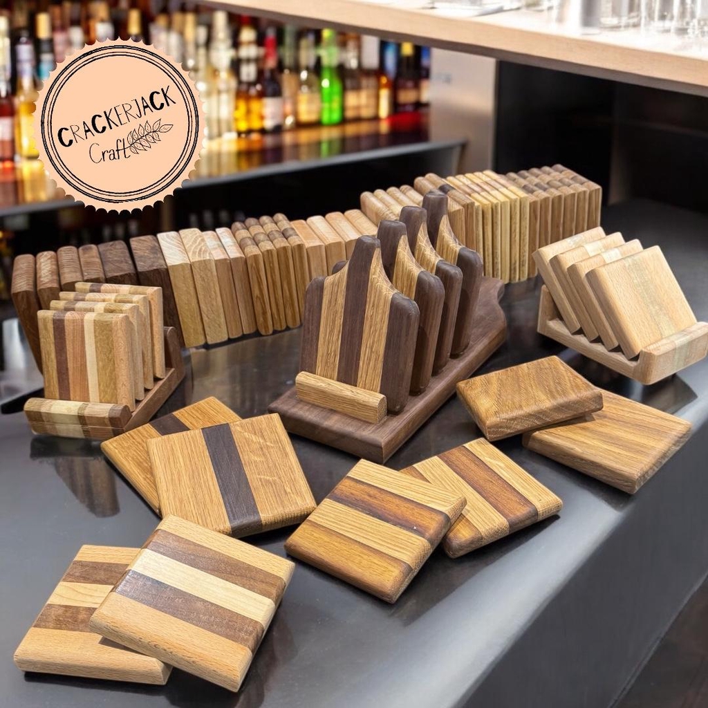 "Keep Your Drinks from Going 'Ring'-a-Ding-Ding: Our Hardwood Coasters Got Your Back!"