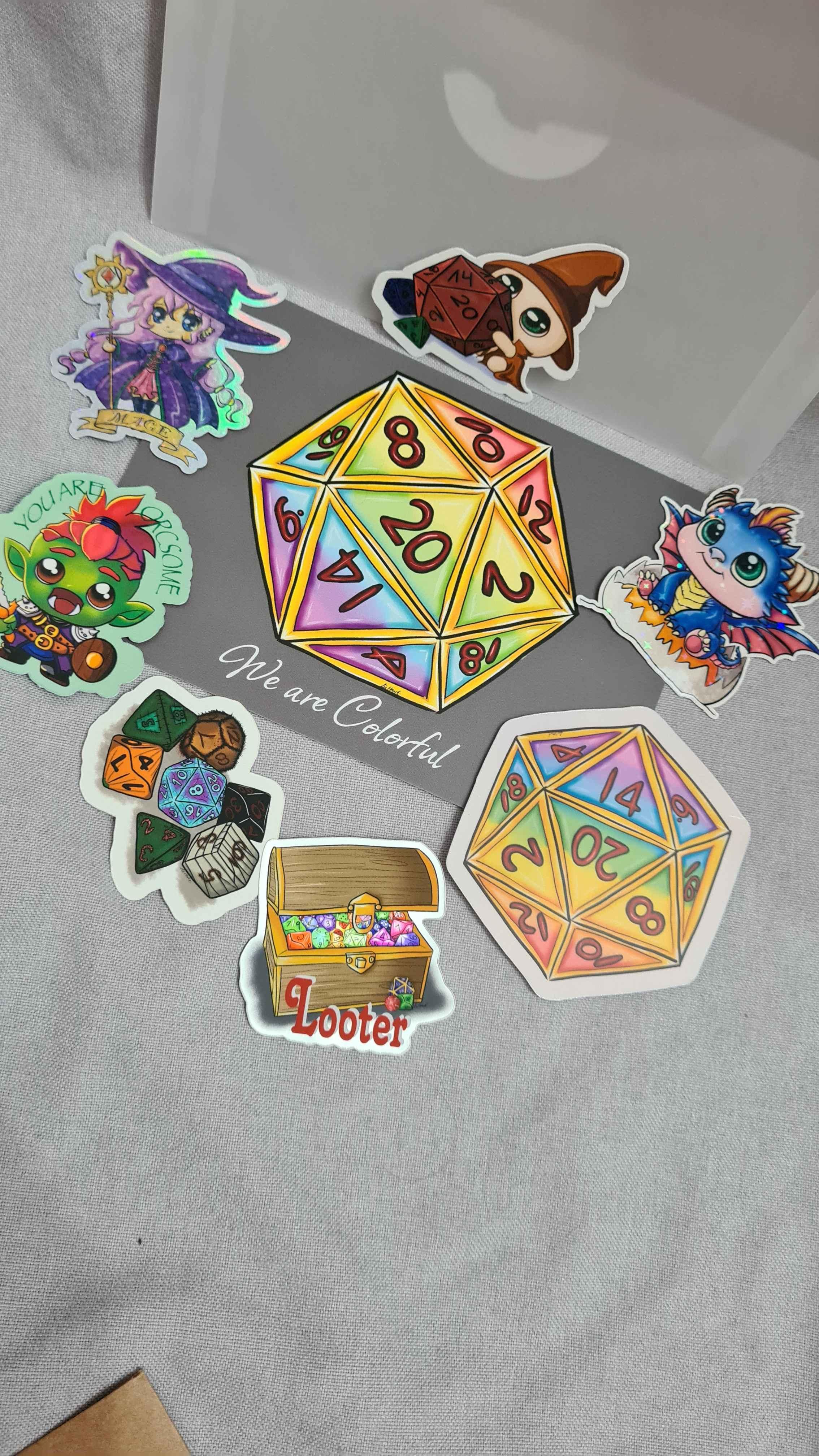 Sticker und Postkarten