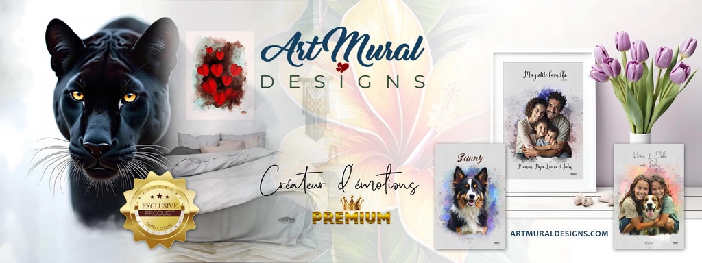 Découvrez Art Mural Designs, votre boutique de décoration murale personnalisée. Impression tableaux, posters, et toiles pour sublimer votre intérieur.