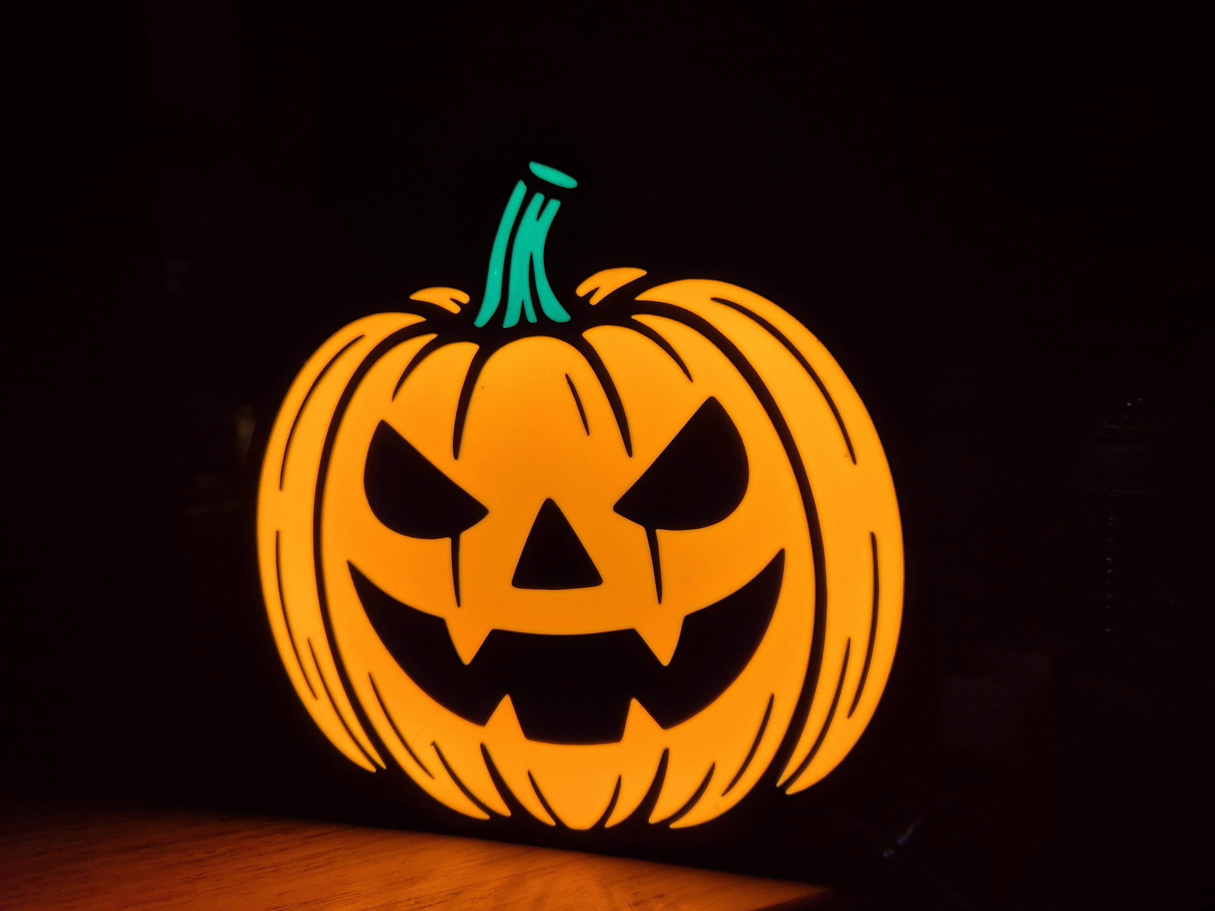 3d Printed Lightboxes featuring a variety of Halloween images