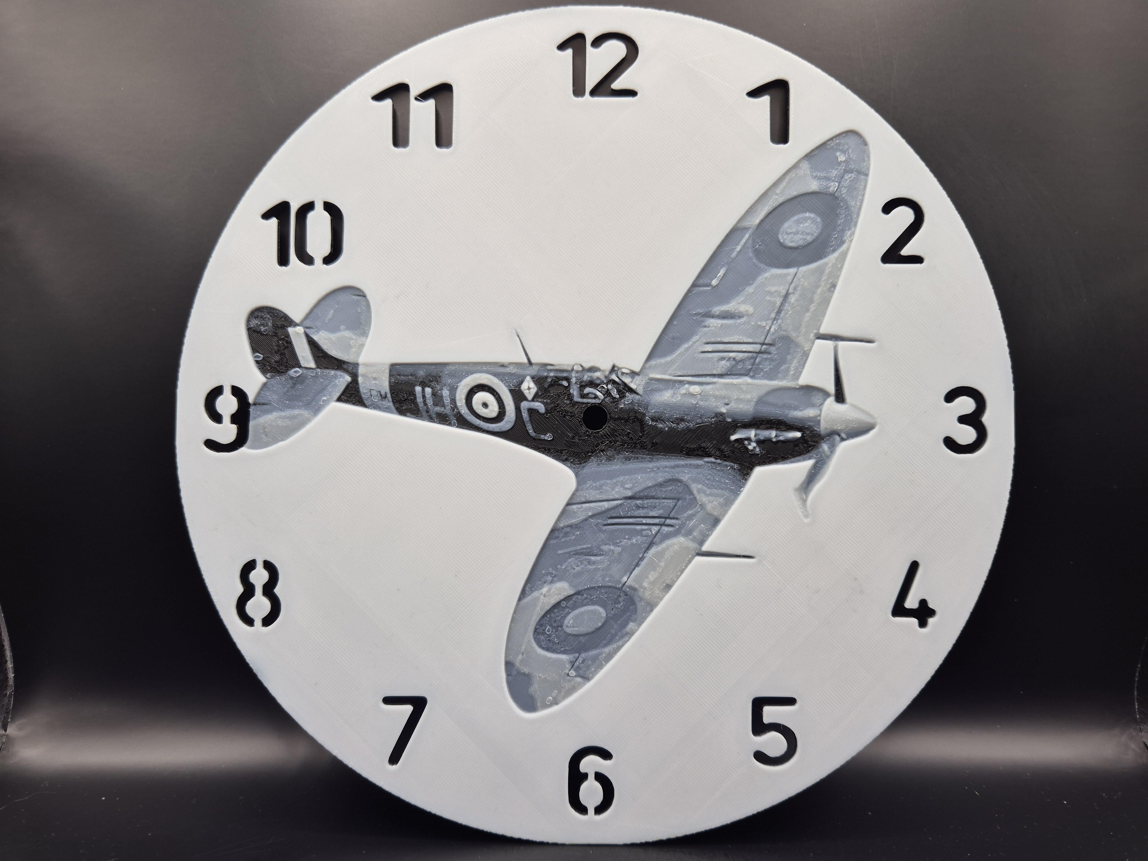 3d printed clocks featuring images of aircraft