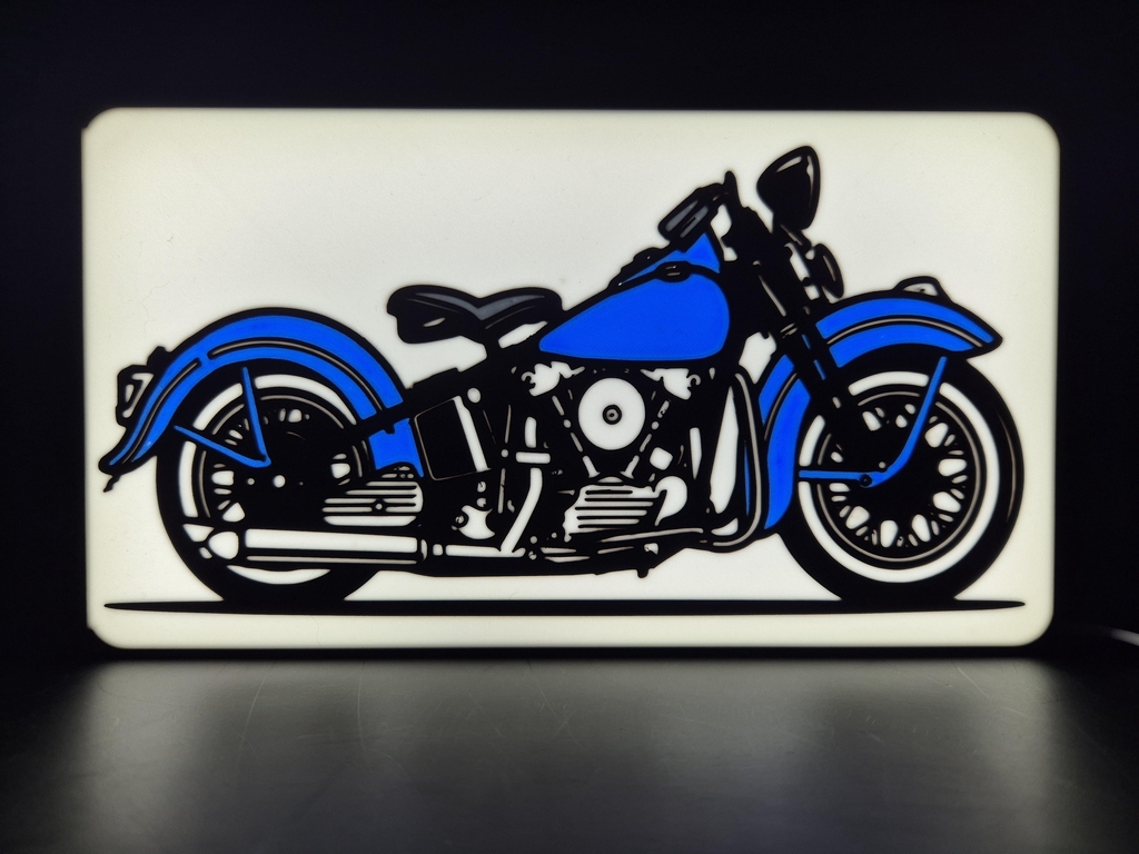 3d Printed Lightboxes featuring images of vintage and classic Bikes