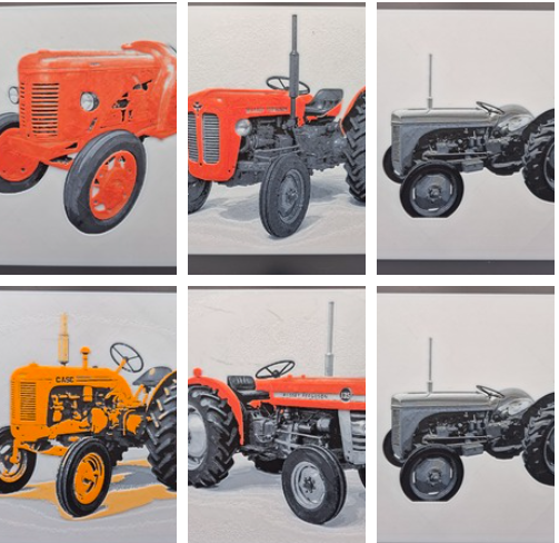 hueforges featuring images of tractors
