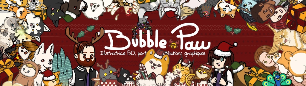 Bubble Paw, illustratrice BD, portrait et création graphique