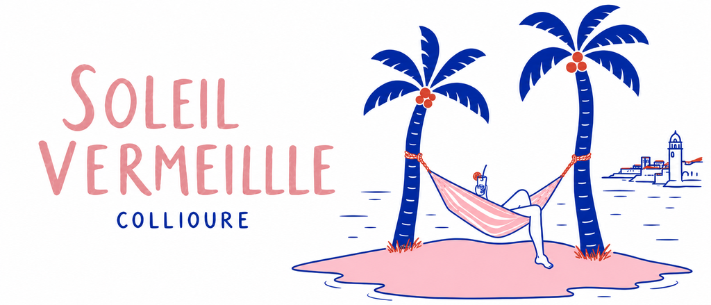 Soleil Vermeille
Des t-shirts d’été dessinés entre mer, soleil et Côte Vermeille.
Colorés, locaux, un peu drôles — mais surtout bien