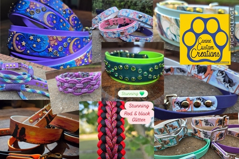 LUXURY BESPOKE HANDMADE PARACORD AND BIOTHANE DOG COLLARS AND LEADS. 