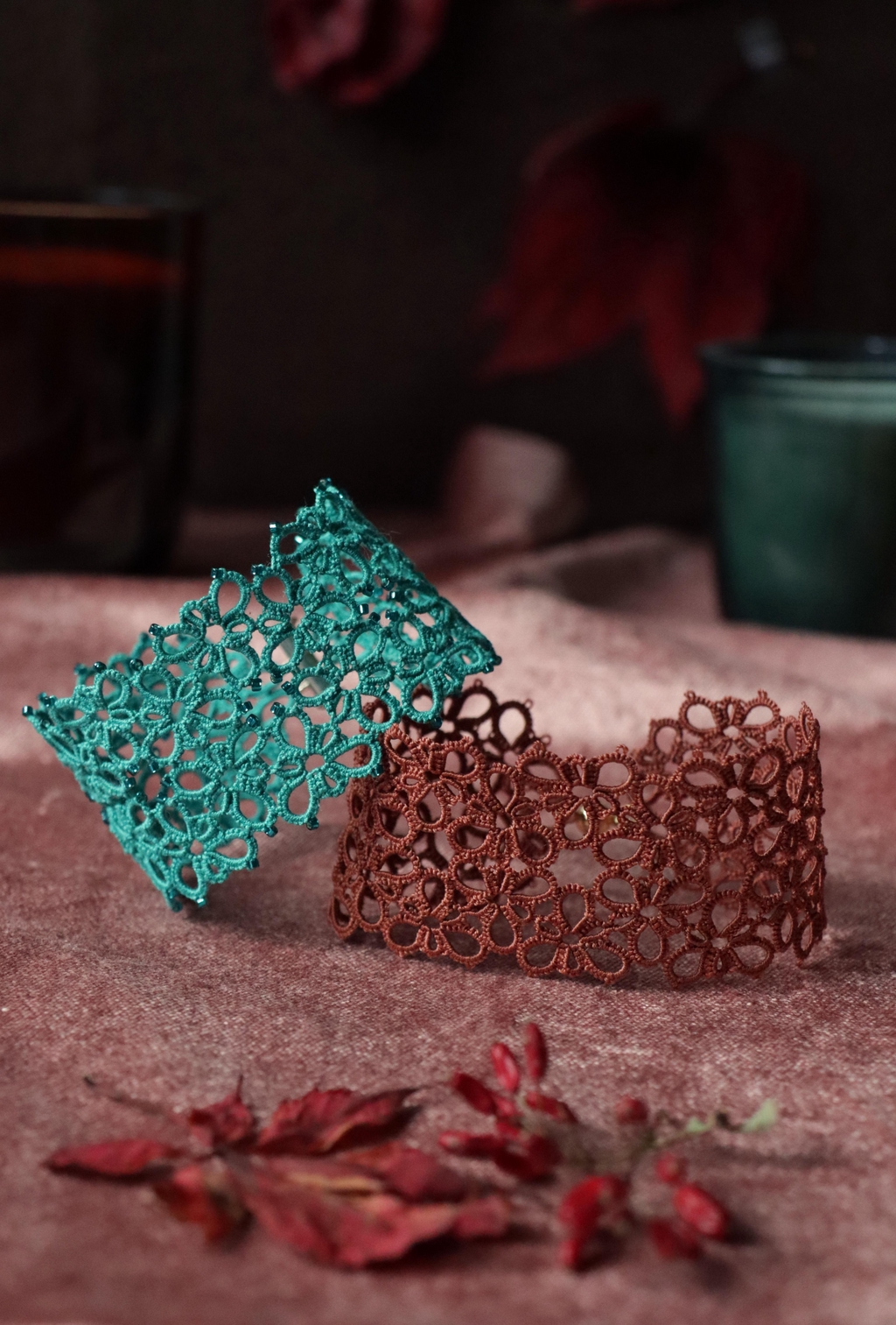 Boucles d'oreille en dentelle Samira