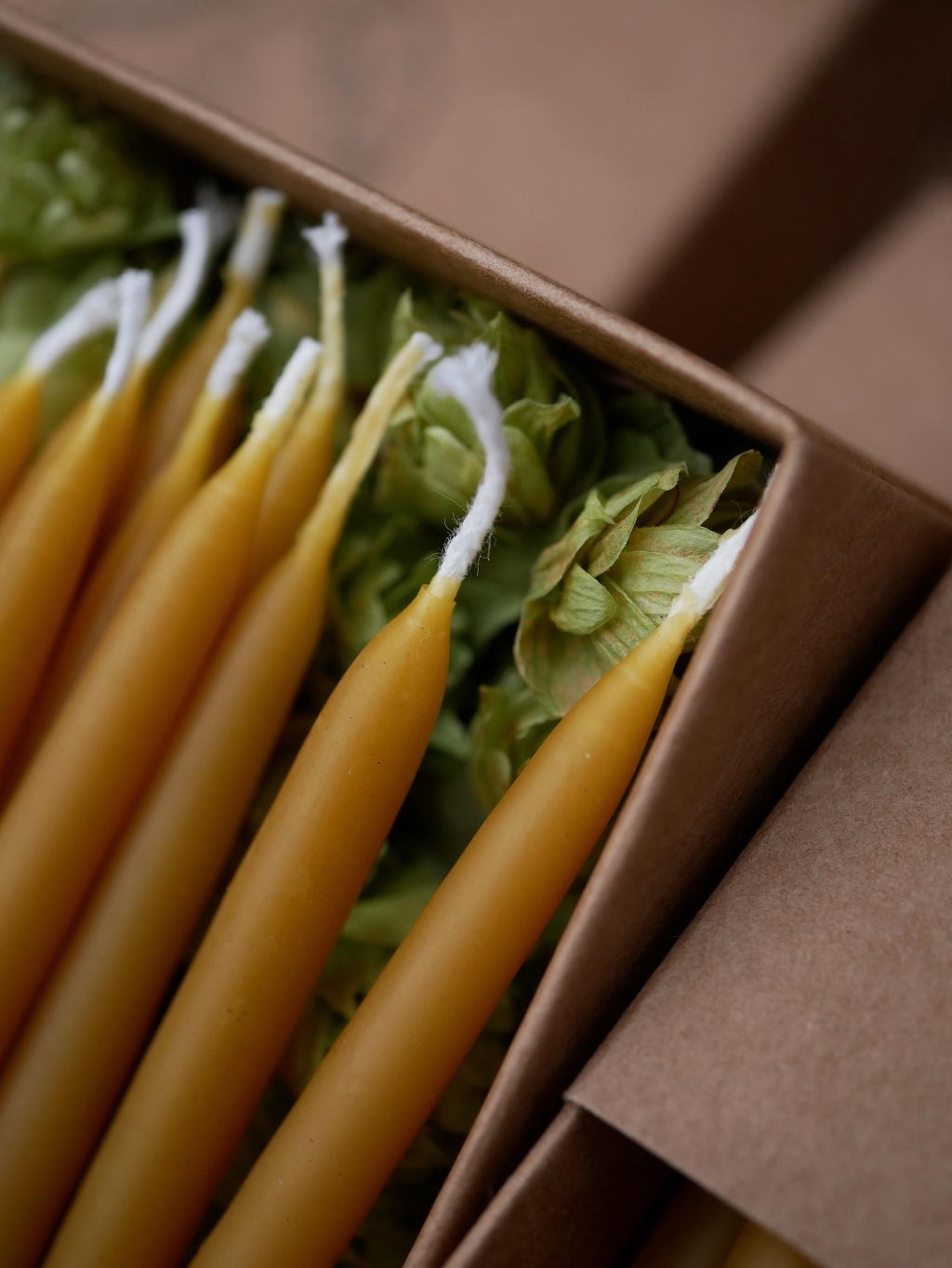 bougies RITUEL durée une heure
bougies faites à la main
bougies trempées à la main en france
coffret houblon