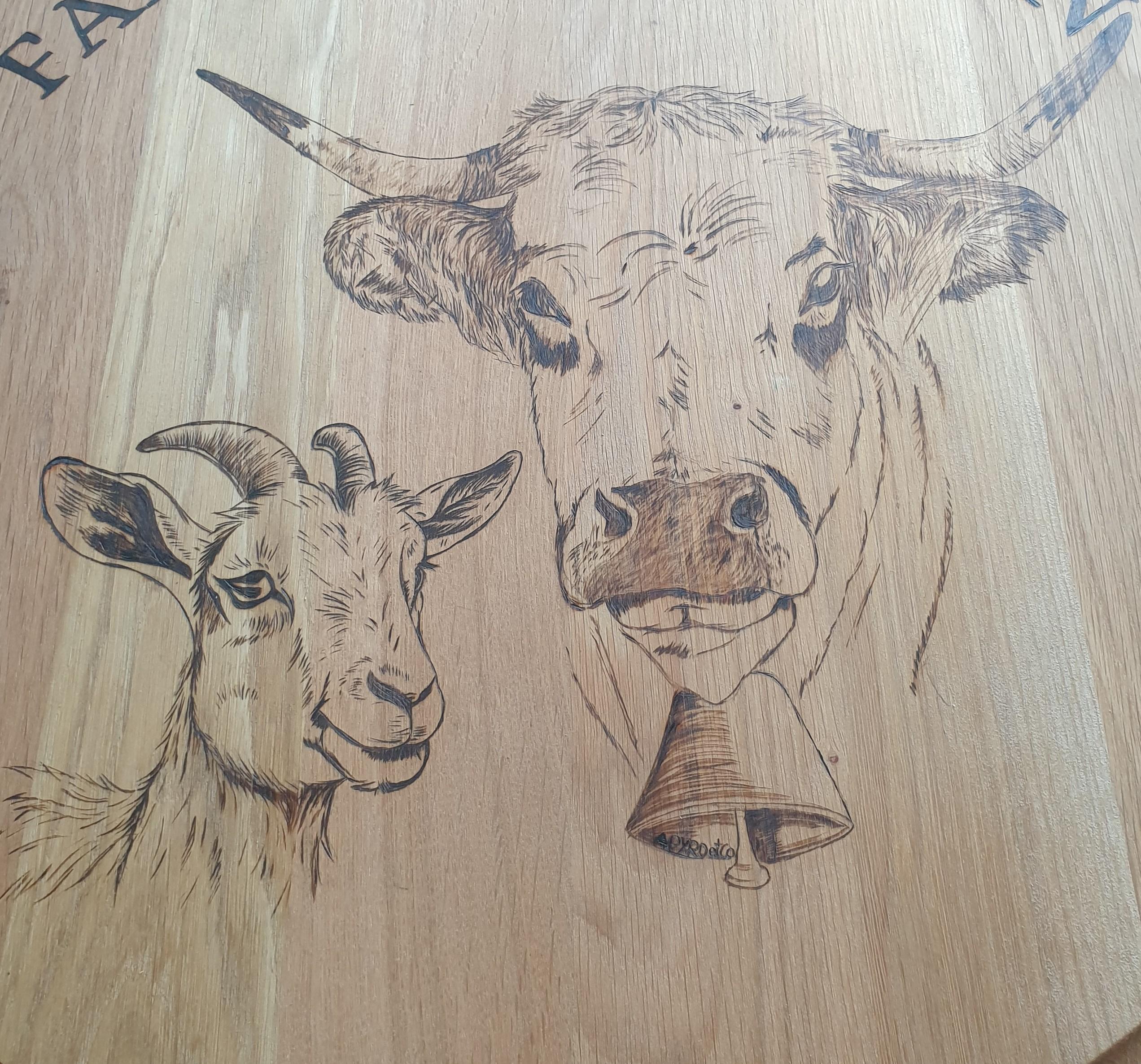 Pyrogravure sur bois faune sauvage
pyrogravure d 'animaux de la ferme vache poules portrait animaux 
pyrogravure d'animaux de compagnie chiens chats 
Cadeau chasseur chasseresse personnalisé
Art pyrogravure photographie animal sauvage
Pyrogravure fait main chasseur
Décoration chasseur faune sauvage
Œuvre d'art animalier pyrogravure bois
Cadeau chasse photographies faune sauvage
Pyrogravure Faune Sauvage Personnalisée - Cadeau Chasseur & Chasseresse
Œuvre d'Art en Pyrogravure : Faune Sauvage en Bois - Cadeau pour Chasseur
"Offrez un cadeau unique aux passionnés de chasse et de nature avec une pyrogravure réalisée à la main sur bois, inspirée de photographies de faune sauvage. Chaque œuvre est soigneusement gravée à la main, apportant une touche personnelle aux images de cerfs majestueux, de sangliers, de renards et d'autres animaux emblématiques. Parfait pour un chasseur ou une chasseresse, cette pièce d'art est un hommage à la beauté brute de la nature."